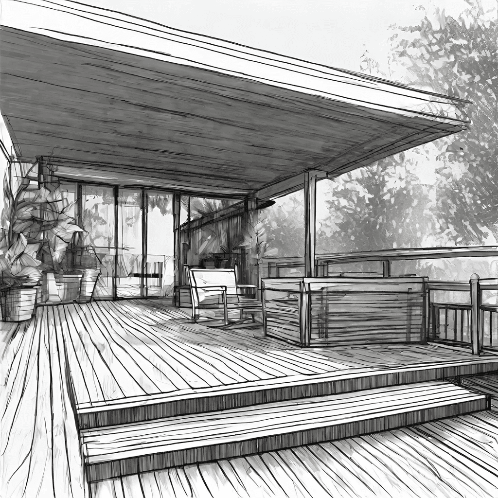 Croquis Terrasse en bois