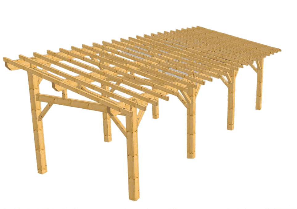 Plan 3D pergola scierie Rollin