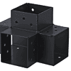 Connecteur 4D 90° gris anthracite 90x90