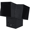 Connecteur 4D 105° gris anthracite 90x90