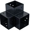 Connecteur 3D 90° gris anthracite 90x90